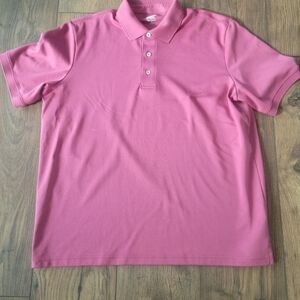 Polo short sleeve Pink Salmon shirt size large